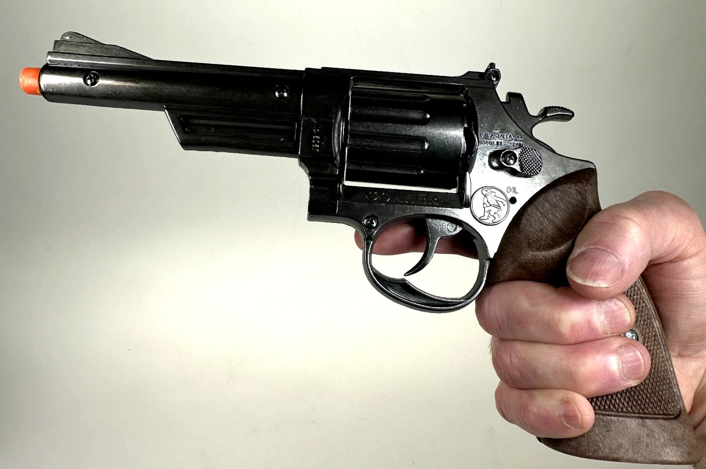 LARGE TOY S&W 66 K Diecast CAPGUN Magnum 357 Metal Ring Cap Pistol Gun Spain (6067/0)