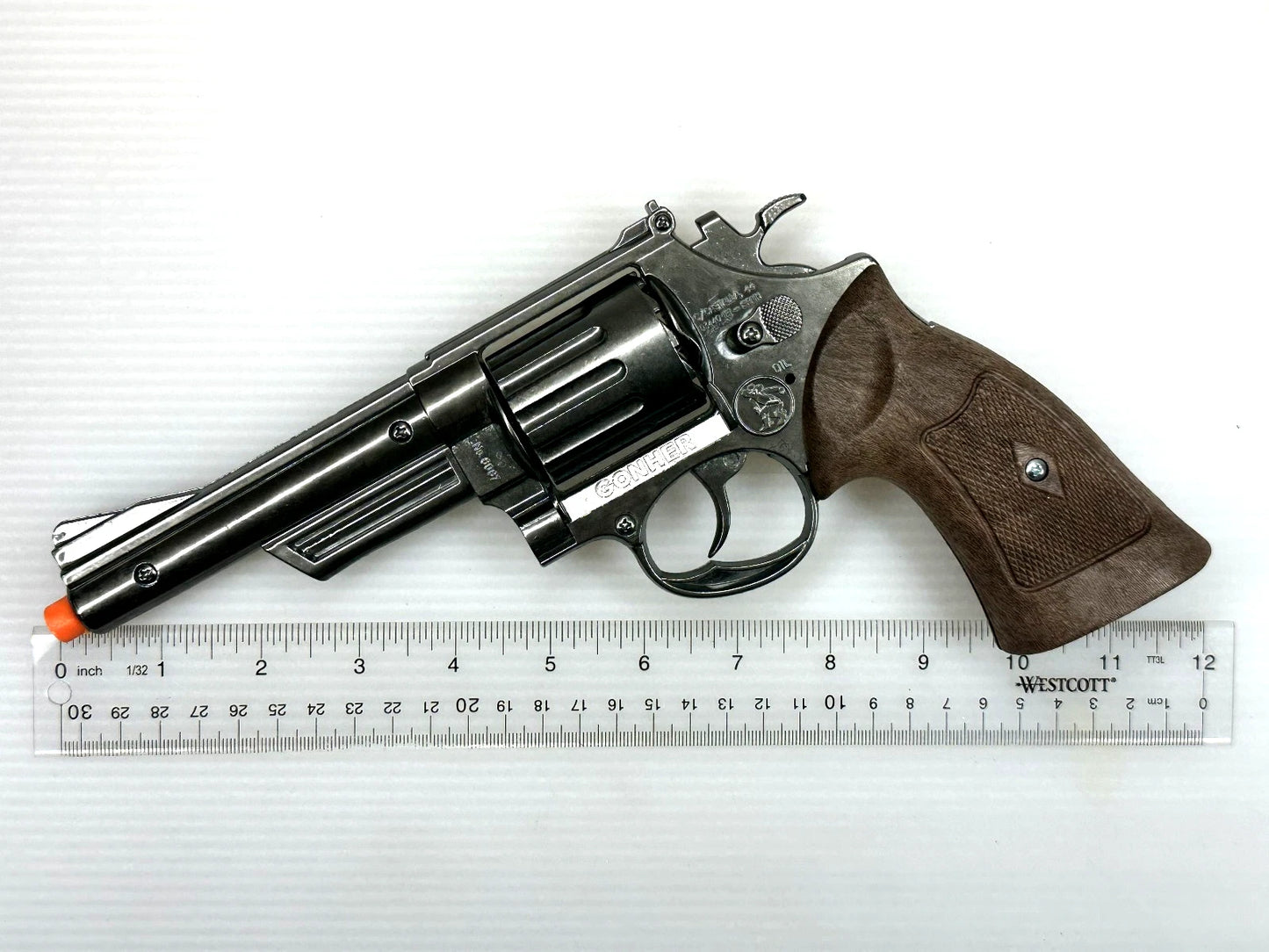 LARGE TOY S&W 66 K Diecast CAPGUN Magnum 357 Metal Ring Cap Pistol Gun Spain (6067/0)