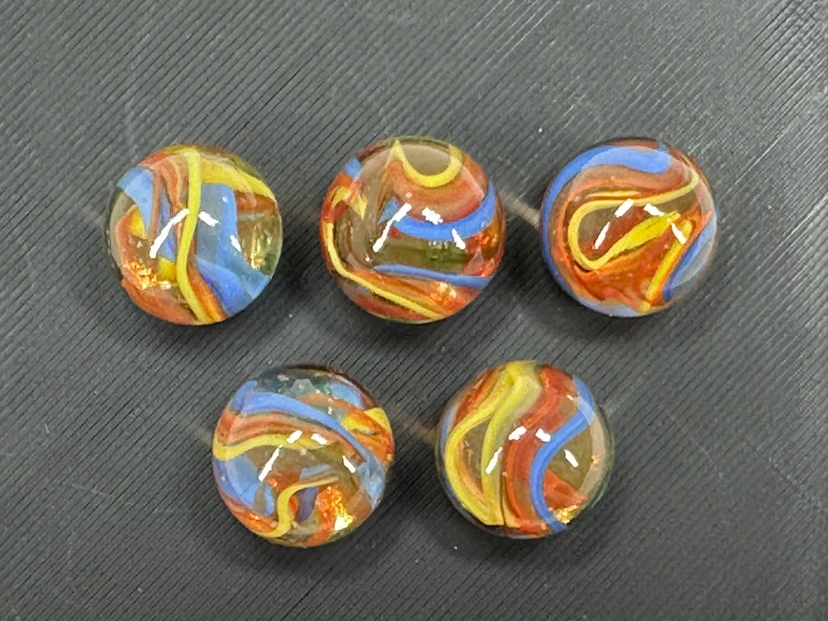 CUSTOM SET Glass Game Marbles 16mm LOT OF 5 (You Choose Color)