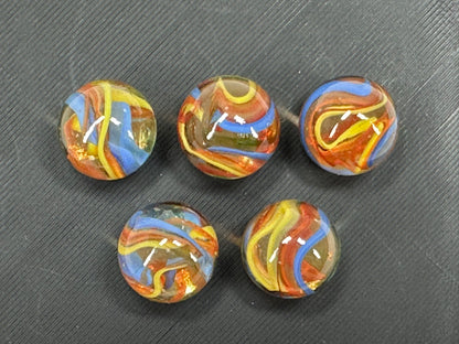 CUSTOM SET Glass Game Marbles 16mm LOT OF 5 (You Choose Color)