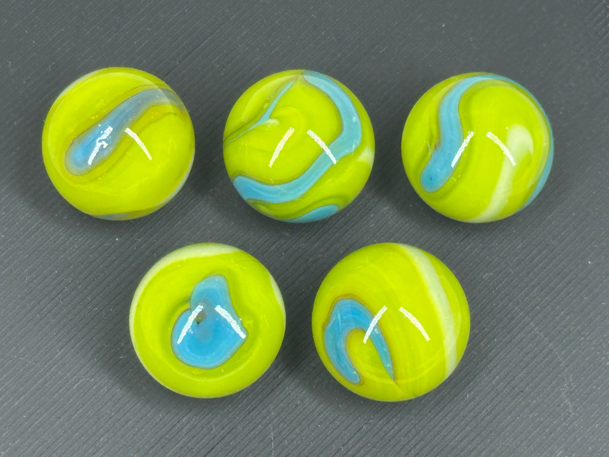CUSTOM SET Glass Game Marbles 16mm LOT OF 5 (You Choose Color)