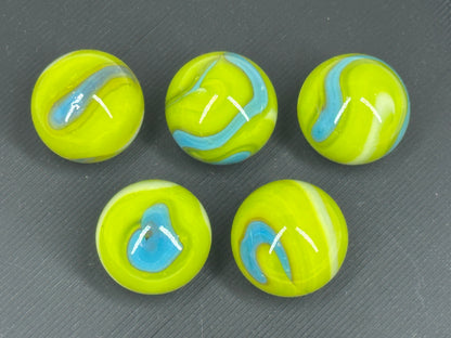 CUSTOM SET Glass Game Marbles 16mm LOT OF 5 (You Choose Color)