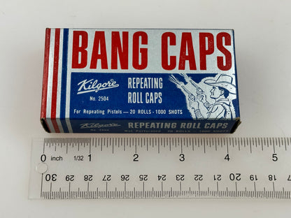 Vintage KILGORE No. 2504 Repeating Paper Roll Caps SEALED Box for Cap Gun Pistols