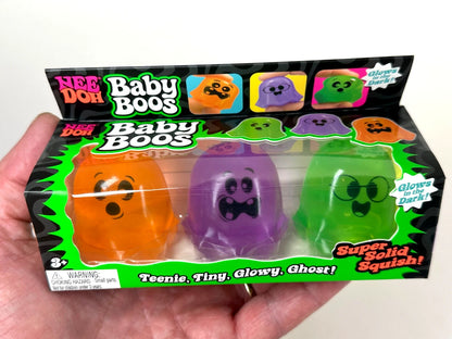 3-PACK NeeDoh BABY BOOS Teenie Glowy Ghost Glow-in-the-Dark Squishy Squeeze Toy