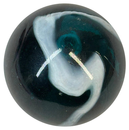 Toe Breaker 50mm (2") AEGEAN translucent blue-green swirl Glass Marble