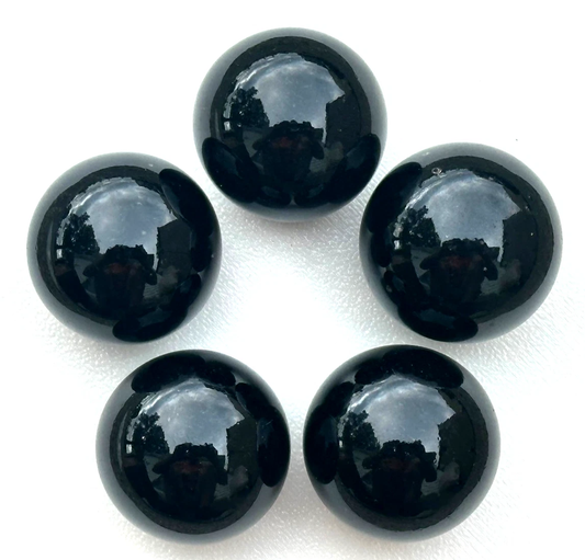 BLACK Glass Marbles 25mm (1 inch) SHOOTER Taw Lot