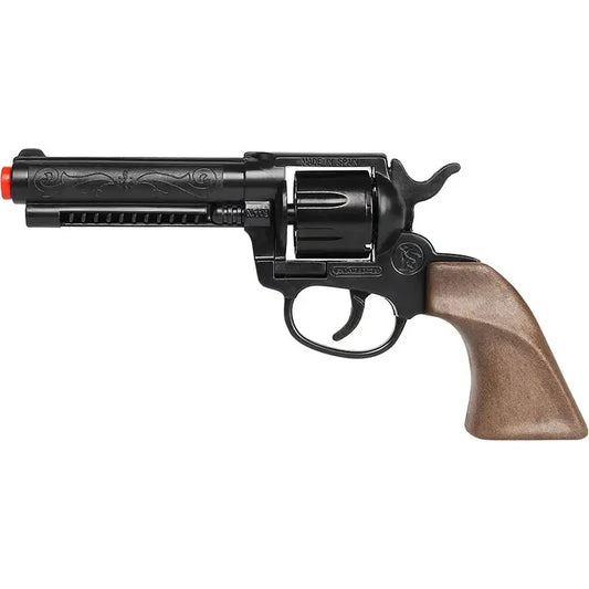 COWBOY WESTERN 8 Shot BLACK Cap Gun Pistol Gun Capgun TOY Gonher Spain