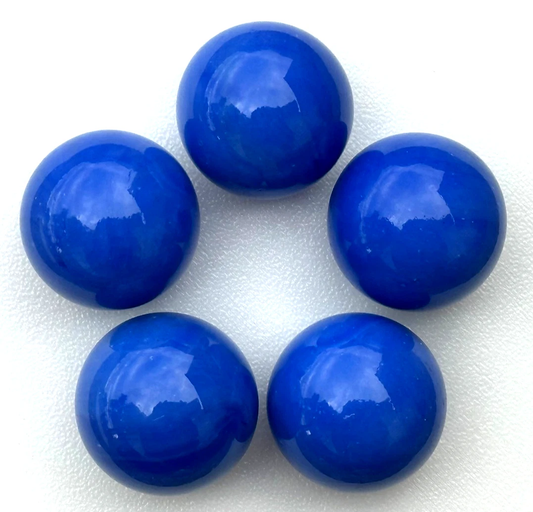 BLUE Glass Marbles 25mm (1 inch) SHOOTER Taw Lot