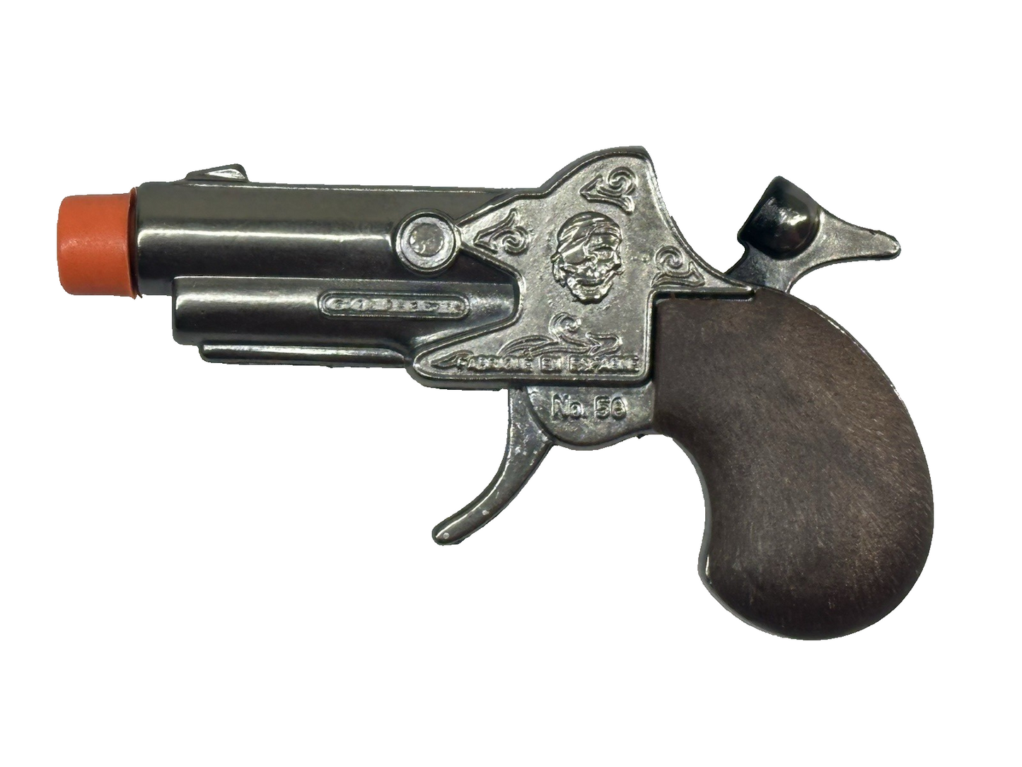 PIRATE DERRINGER Diecast Metal Cap Pistol Gun Capgun TOY Gonher Spain