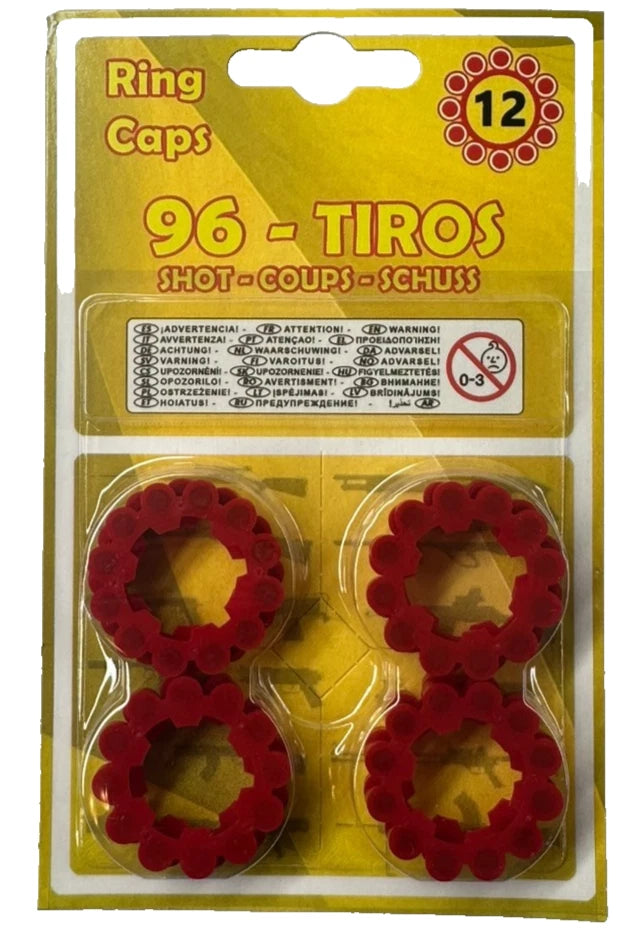 (4 packs) 12 SHOT RING CAPS 384 shots for GONHER capguns
