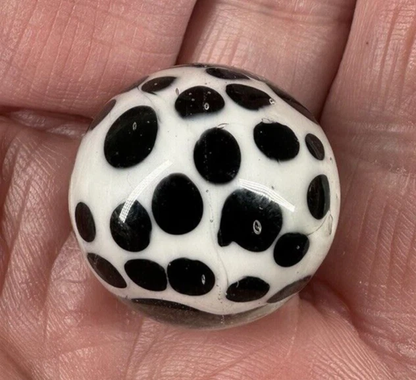DALMATION Handmade Art Glass Collector Marble~22mm