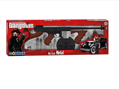 TOY GANGSTER TOMMY GUN Thompson Sub Machine WWII Army Al Capone Cap Capgun RARE
