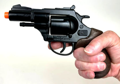 TOY 38 MAGNUM Snub Nose Diecast Metal Ring Cap Gun Revolver Capgun Police Spain (38/6)