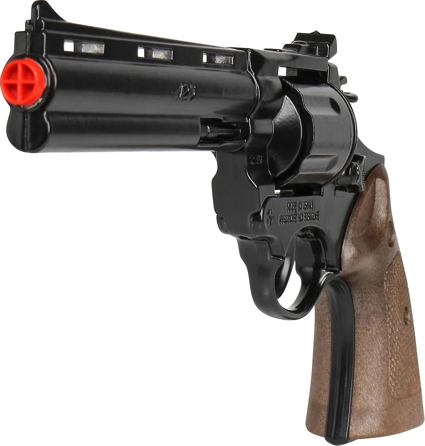 TOY Colt Python BLACK 357 MAGNUM Zombie Diecast Metal 12 Shot Ring CAP GUN Spain 123/6