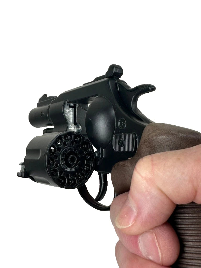 TOY 38 MAGNUM Snub Nose Diecast Metal Ring Cap Gun Revolver Capgun Police Spain (38/6)