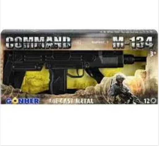 12 Shot TOY Cap UZI Submachine Gun Commando Capgun Gonher Spain (134/6)