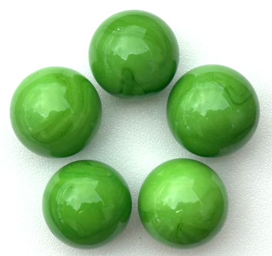 GREEN Glass Marbles 25mm (1 inch) SHOOTER Taw Lot