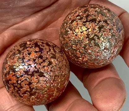 2 BOULDERS 35mm PRINCESS Glass Marbles