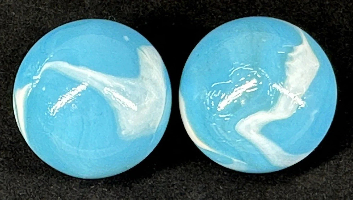 2 BOULDERS 35mm  NEPTUNE Glass Marbles