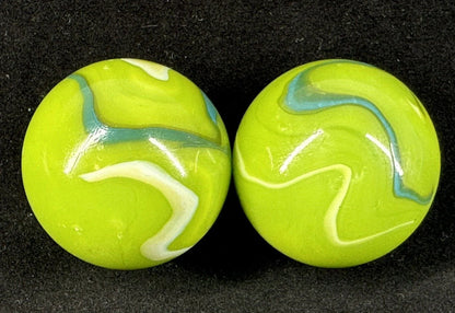 2 BOULDERS 35mm MERMAID Glass Marbles
