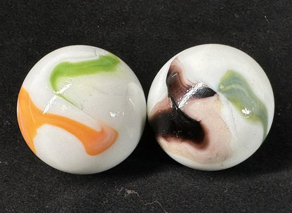 2 BOULDERS 35mm GLORY Glass Marbles