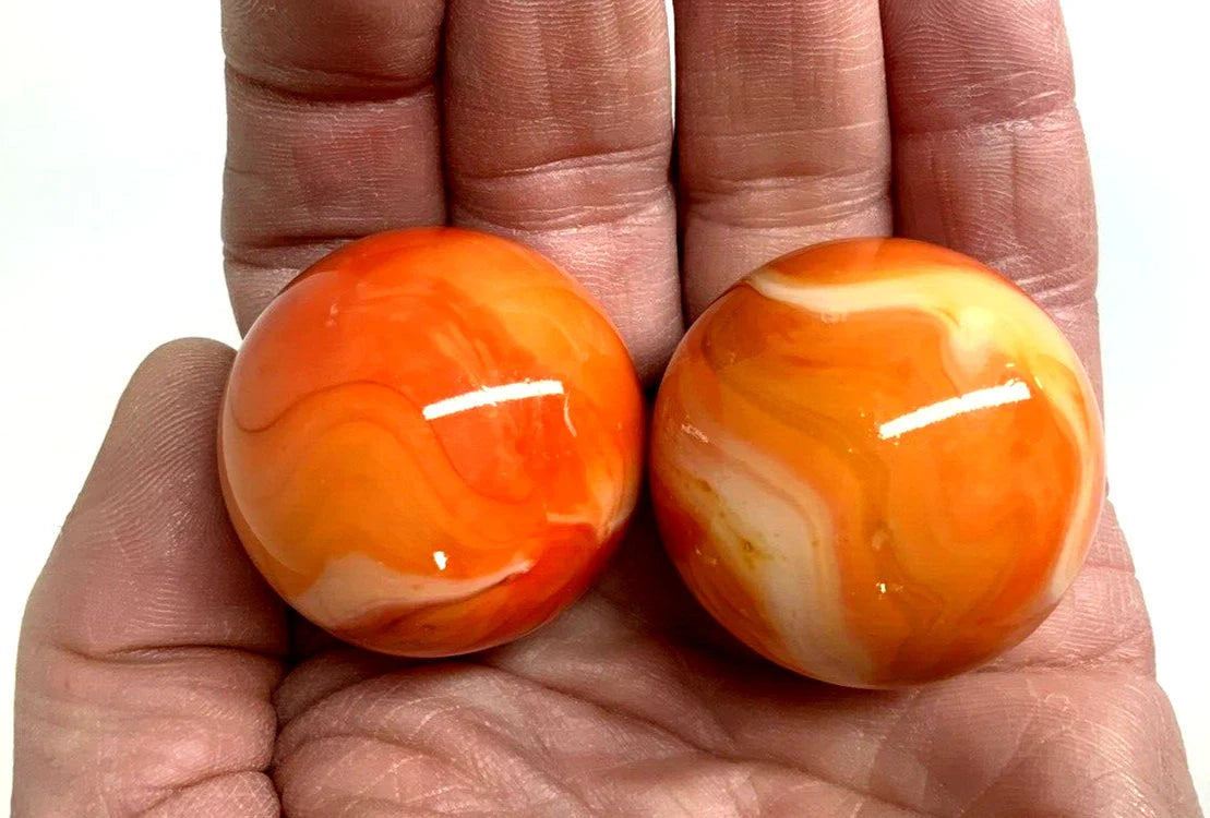 2 BOULDERS 35mmT-REX Glass Marbles