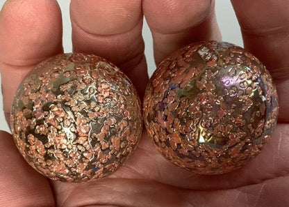 2 BOULDERS 35mm PRINCESS Glass Marbles