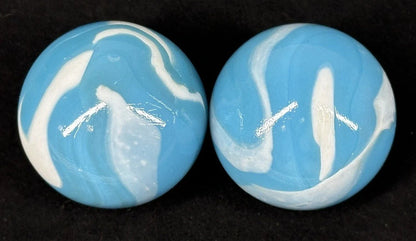 2 BOULDERS 35mm  NEPTUNE Glass Marbles