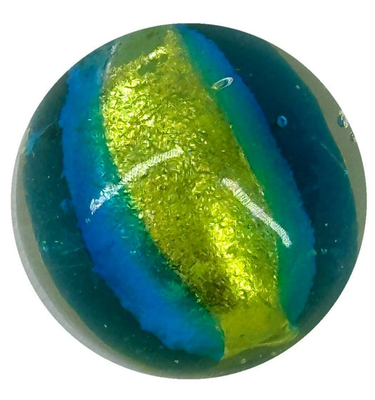 22mm MERMAID Blue Green Handmade art glass Marble 7/8" SHOOTER