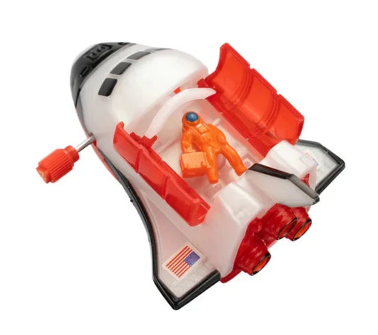MOONY Space Ship NASA Shuttle Rocket Astronaut Z-Wind-Up Toy TOMY