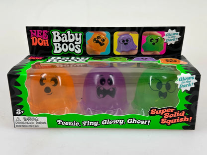 3-PACK NeeDoh BABY BOOS Teenie Glowy Ghost Glow-in-the-Dark Squishy Squeeze Toy