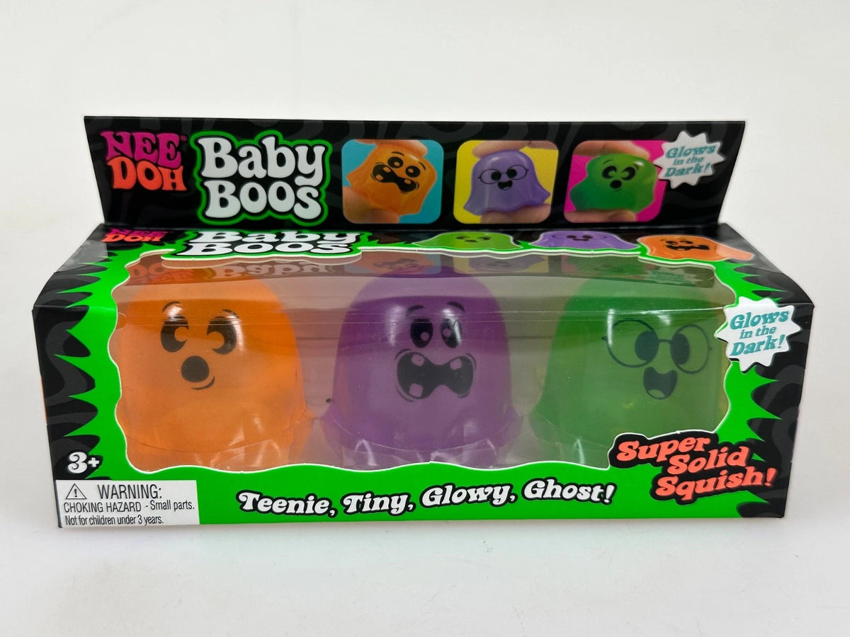 3-PACK NeeDoh BABY BOOS Teenie Glowy Ghost Glow-in-the-Dark Squishy Squeeze Toy