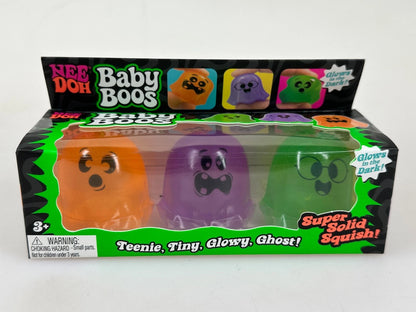 3-PACK NeeDoh BABY BOOS Teenie Glowy Ghost Glow-in-the-Dark Squishy Squeeze Toy