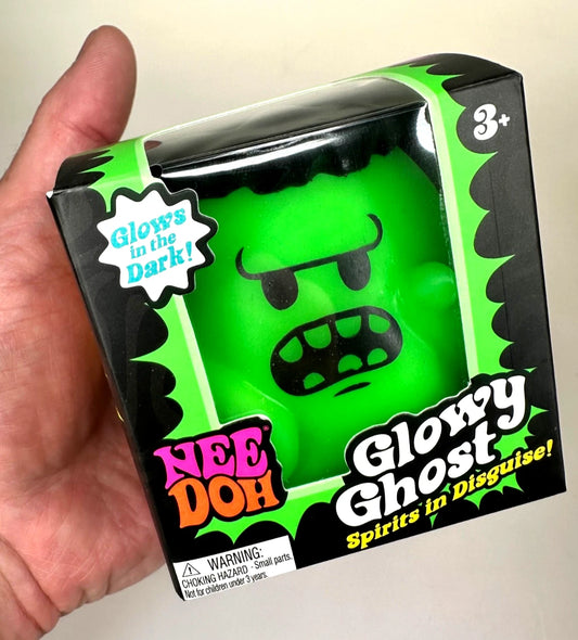 2026-NeeDoh GLOWY GHOST Costumed Glow-in-the-Dark Squishy Squeeze Toy RANDOM