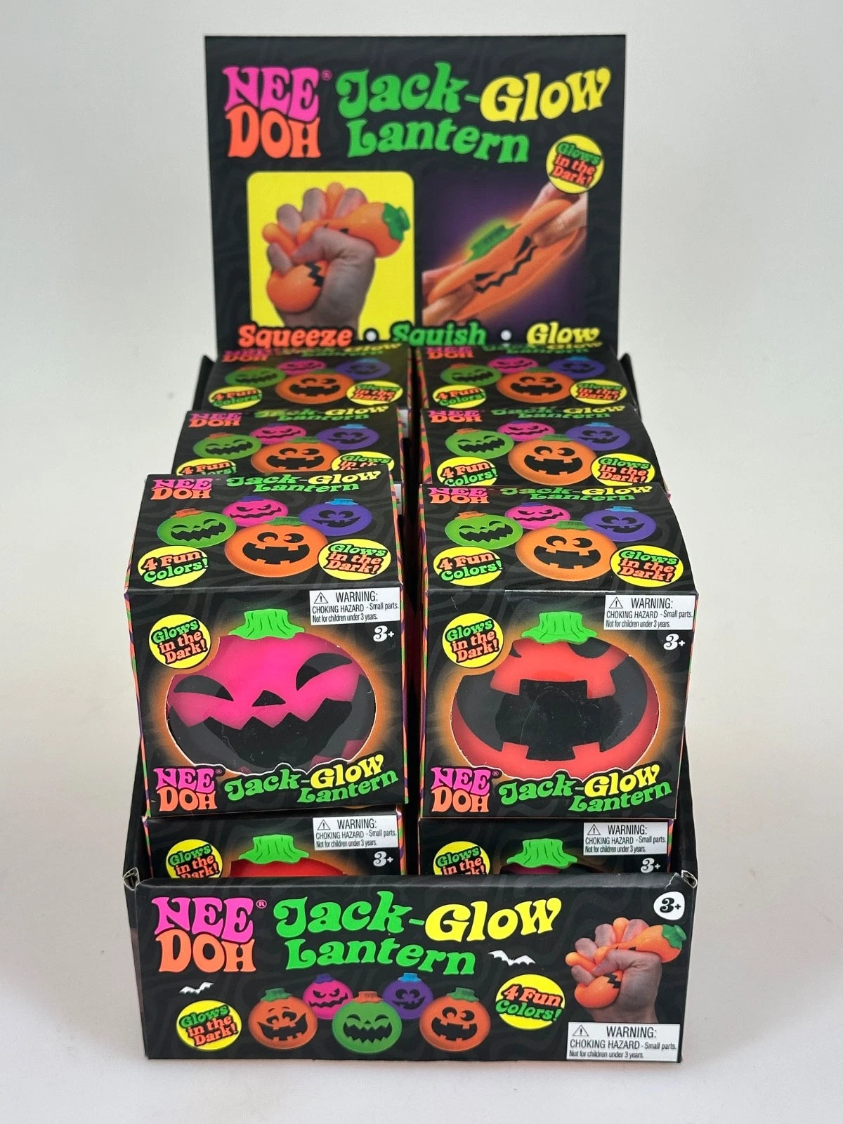 NEW 2026 - NeeDoh JACK-GLOW-LANTERN Glow-in-the-Dark Squishy Squeeze Toy RANDOM