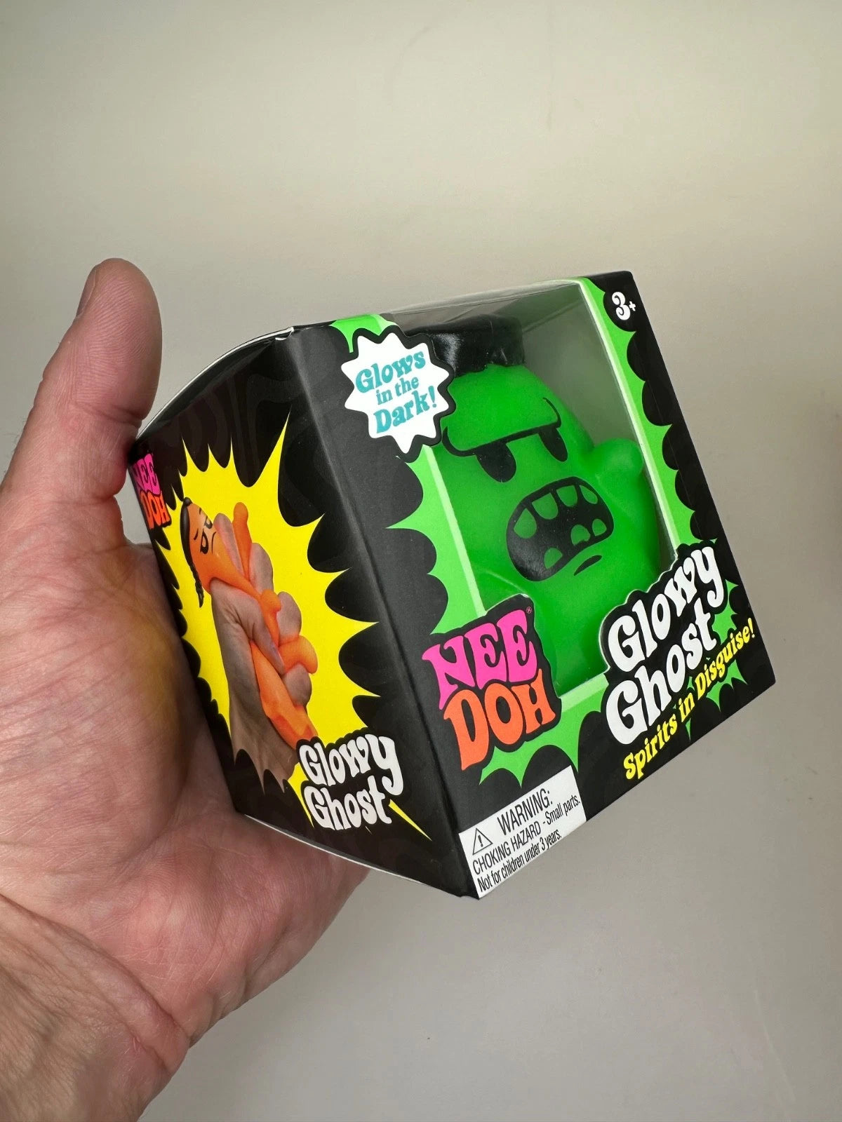 2026-NeeDoh GLOWY GHOST Costumed Glow-in-the-Dark Squishy Squeeze Toy RANDOM