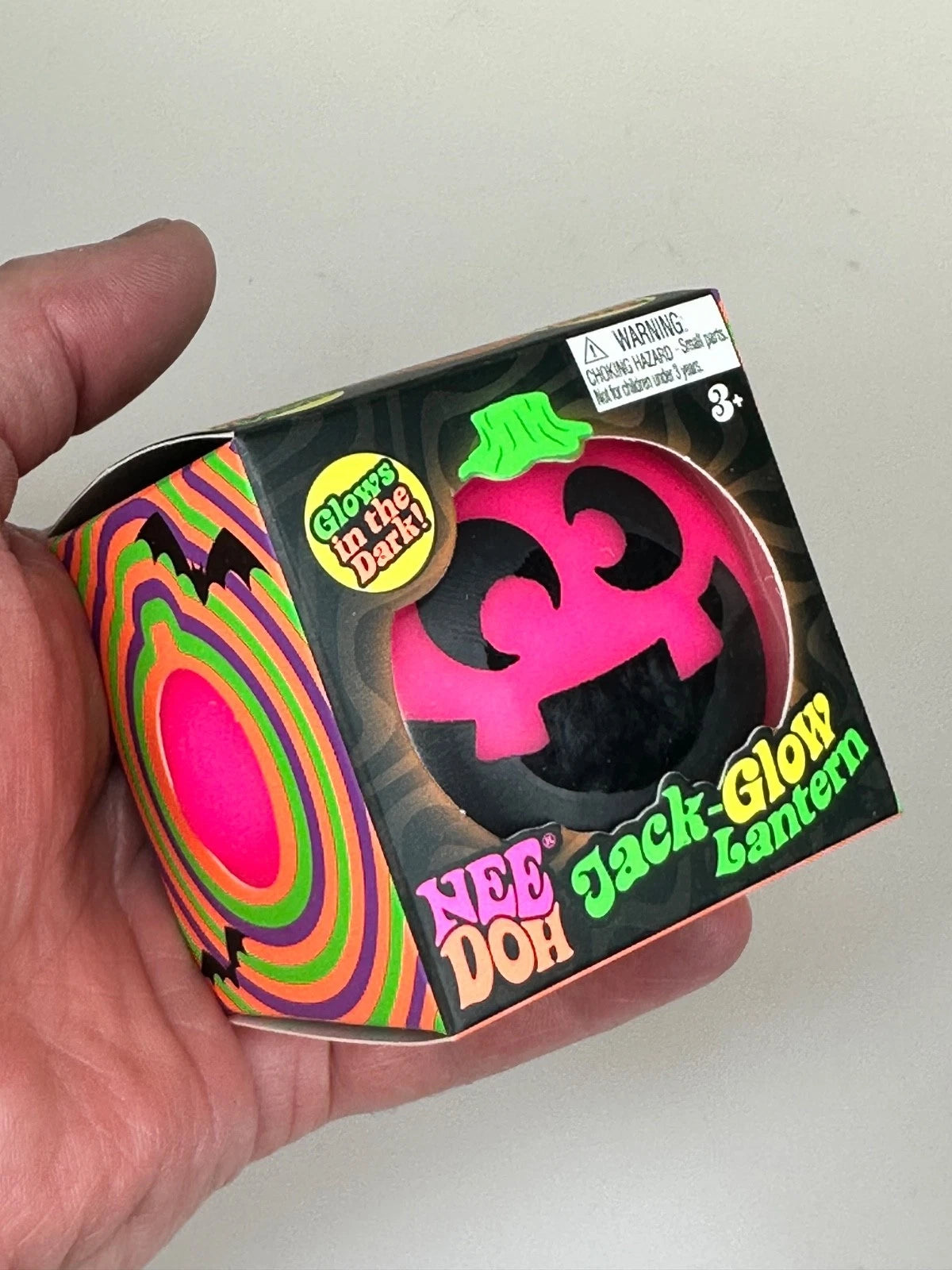 NEW 2026 - NeeDoh JACK-GLOW-LANTERN Glow-in-the-Dark Squishy Squeeze Toy RANDOM