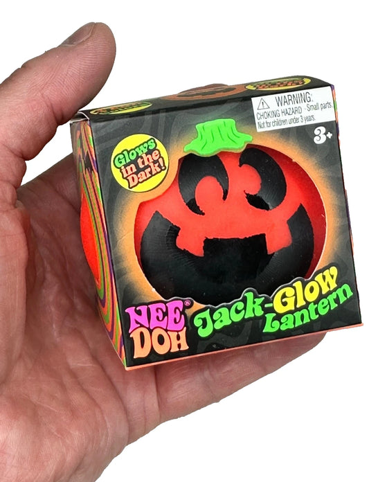 NEW 2026 - NeeDoh JACK-GLOW-LANTERN Glow-in-the-Dark Squishy Squeeze Toy RANDOM