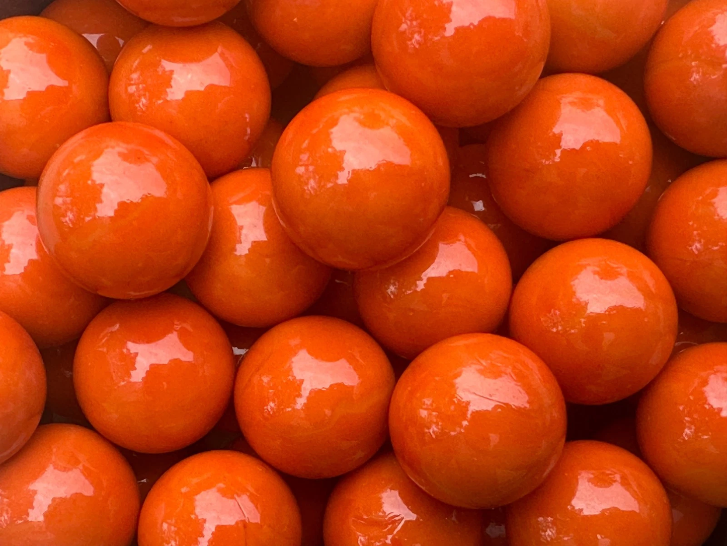 ORANGE Glass Marbles 25mm (1 inch) SHOOTER Taw Lot