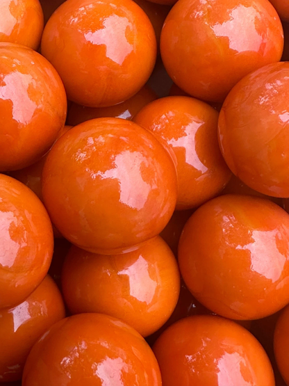 ORANGE Glass Marbles 25mm (1 inch) SHOOTER Taw Lot