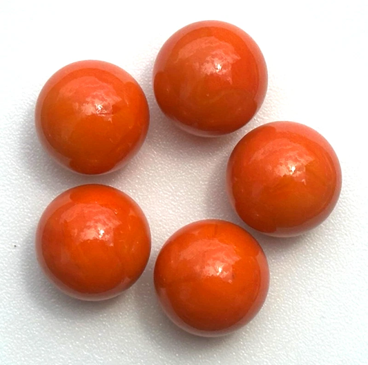 ORANGE Glass Marbles 25mm (1 inch) SHOOTER Taw Lot