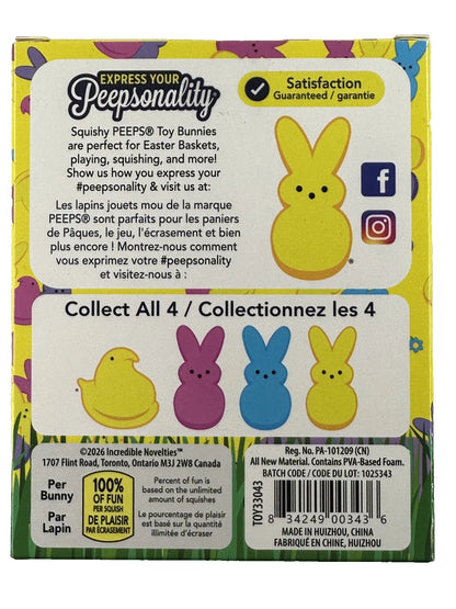 PEEPS BUNNY TOY Easter Rabbit SQUISHY Stretchy Fidget Squeeze Candy SCENTED