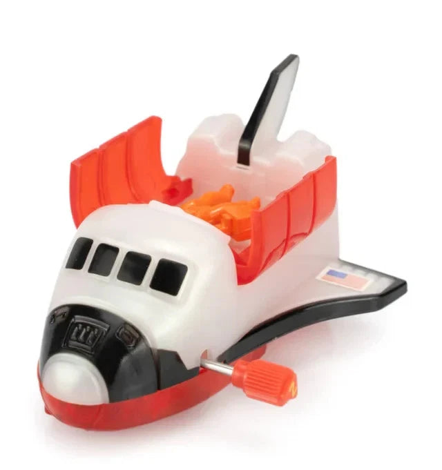 MOONY Space Ship NASA Shuttle Rocket Astronaut Z-Wind-Up Toy TOMY
