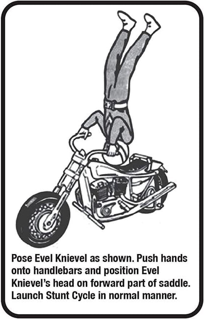Evel Knievel Stunt Cycle Toy-Wind Up Energizer Launcher