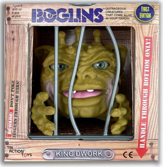 Boglins KING DWORK 8" First Edition Toys Monster Puppet NIB Box BONUS PIN