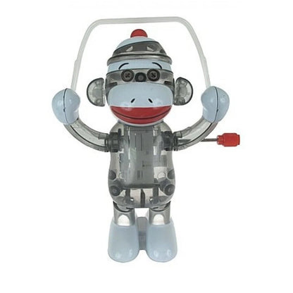 Skippy JUMP ROPE SOCK MONKEY Z-Wind-Up TOMY Chimp Toy