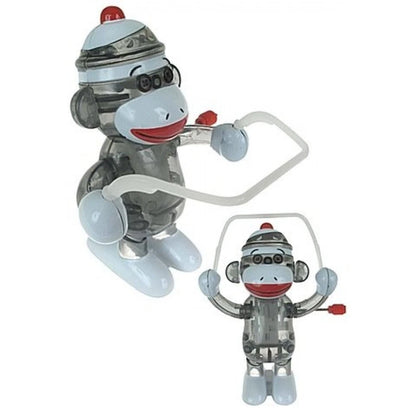 Skippy JUMP ROPE SOCK MONKEY Z-Wind-Up TOMY Chimp Toy