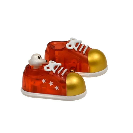 WALKING SNEAKERS Shoes with Raffi Mouse Z-Wind-Up Toy TOMY