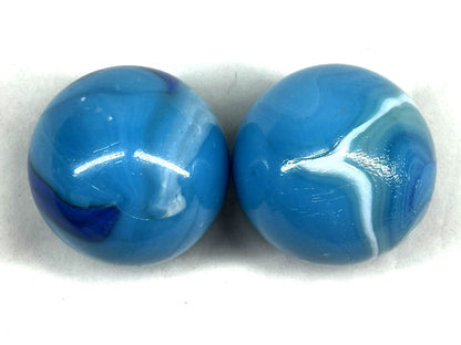 2 MAMMOTH 42mm ICE BLUE Glass Marbles