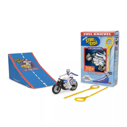 MINI Evel Knievel RIP-CORD ssp Racer Daredevil Stunt Cycle Toy Trail Bike w/Ramp